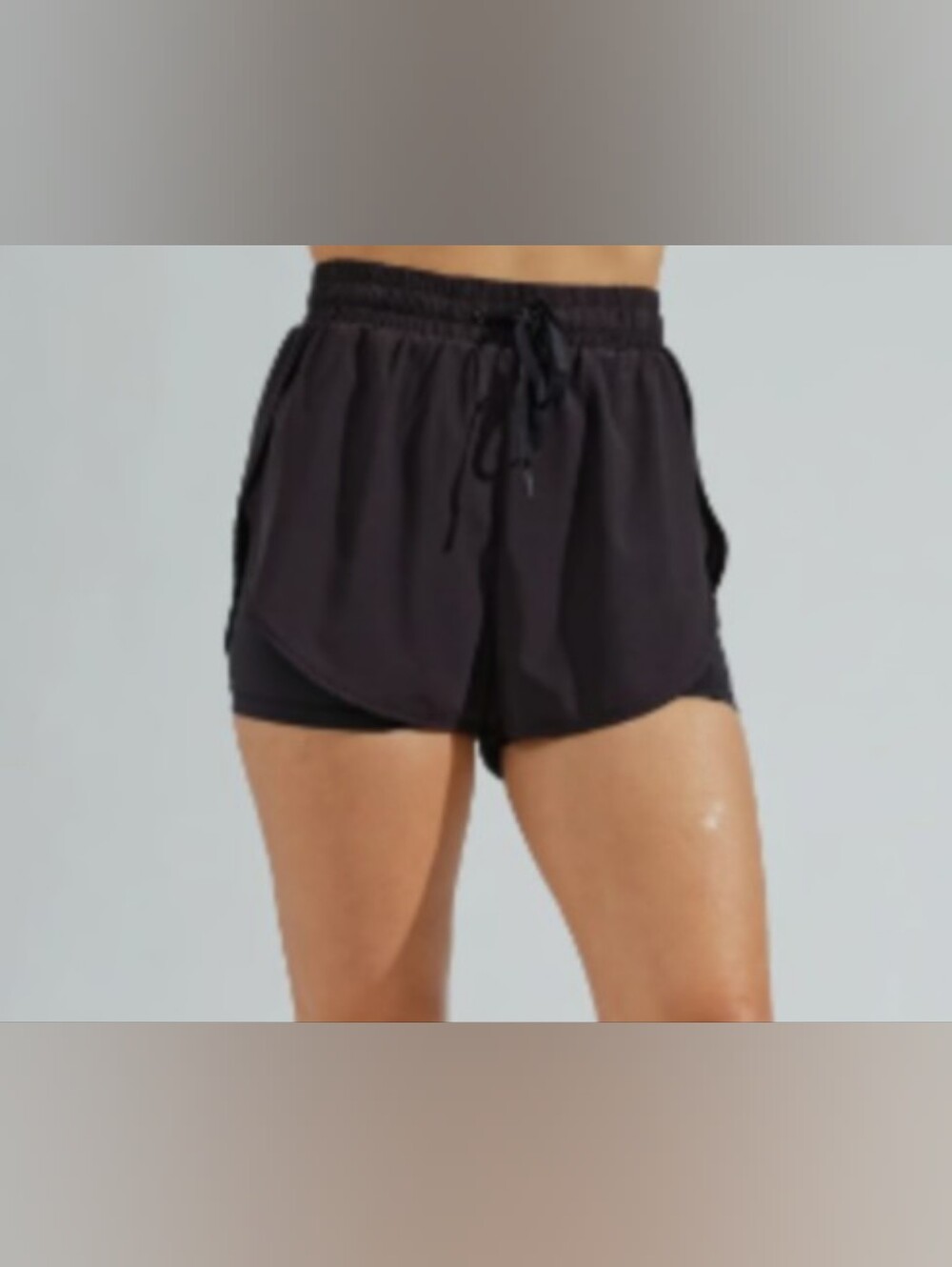 Buff Bunny black running shorts, medium